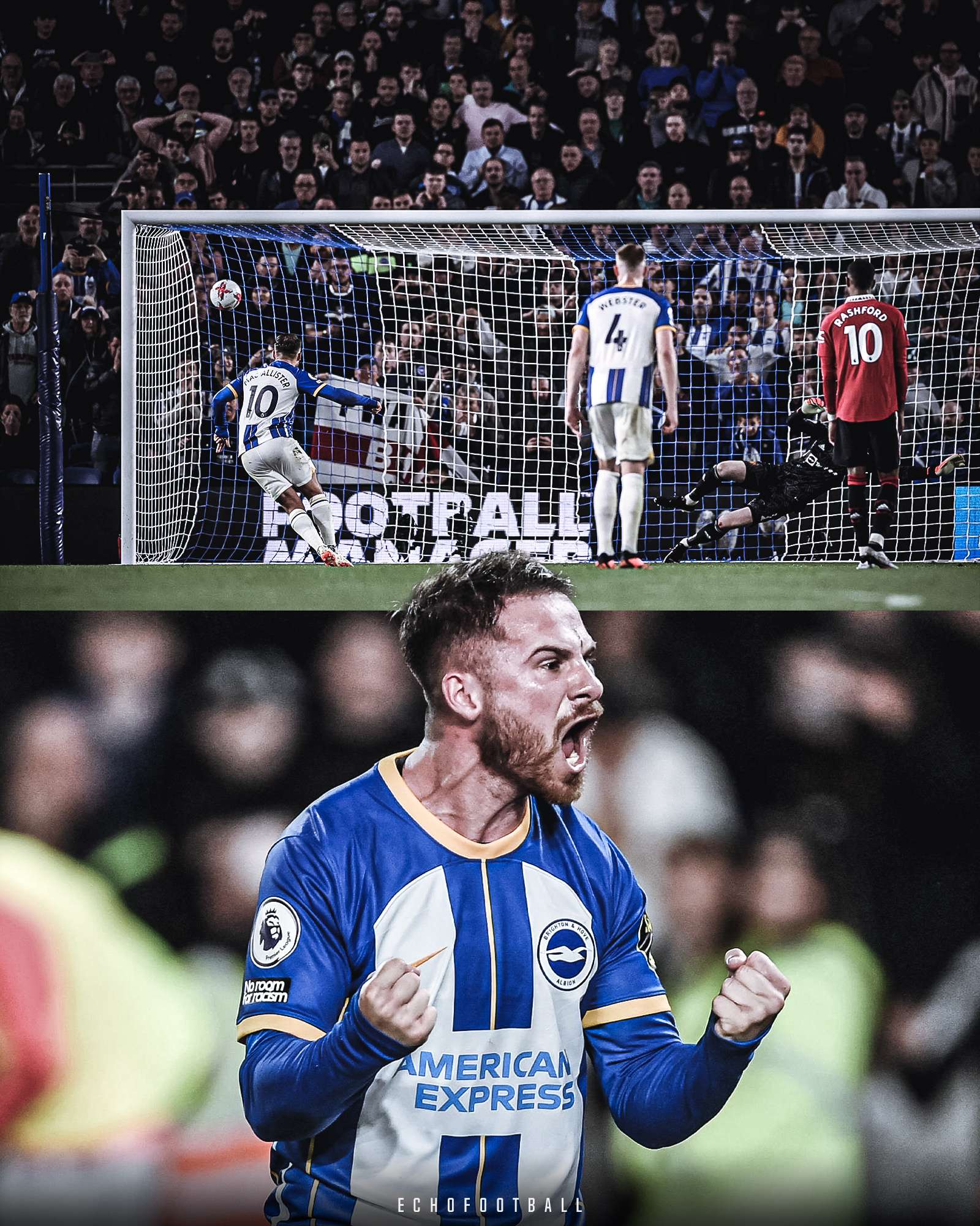 布莱顿客场不敌曼联，战绩继续低迷